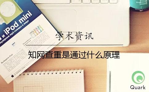知网查重是通过什么原理
