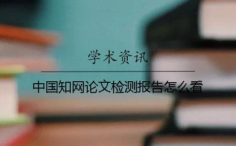 中国知网论文检测报告怎么看