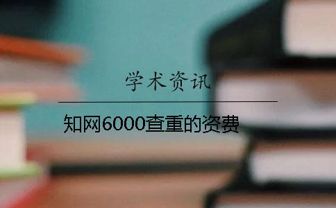 知网6000查重的资费