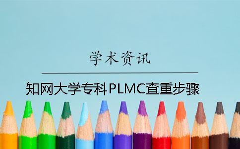 知网大学专科PLMC查重步骤