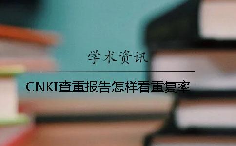 CNKI查重报告怎样看重复率？