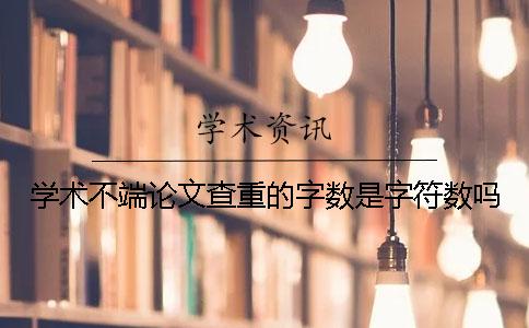 学术不端论文查重的字数是字符数吗？