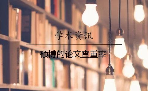 硕博的论文查重率